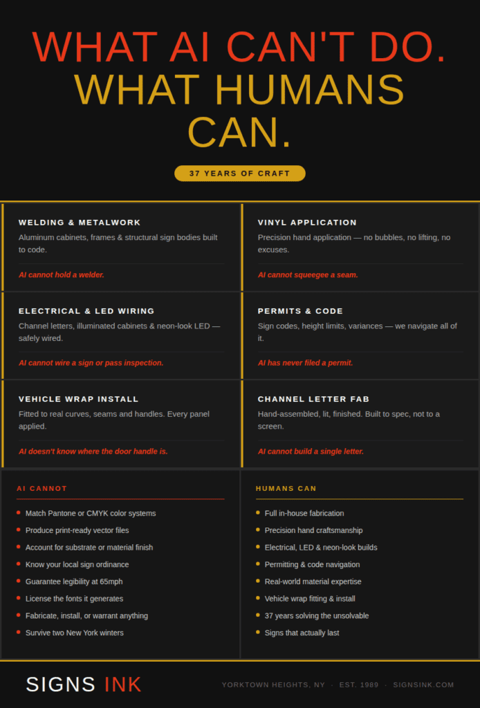 WHAT AI CAN'T DO. WHAT HUMANS CAN. 37 YEARS OF CRAFT